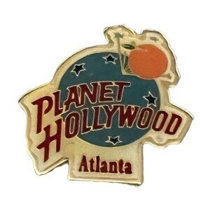 Planet Hollywood Atlanta Vintage Enamel Pin 1990's with Georgia Peach